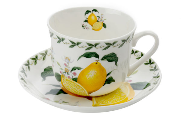 Чашка с блюдцем Лимон