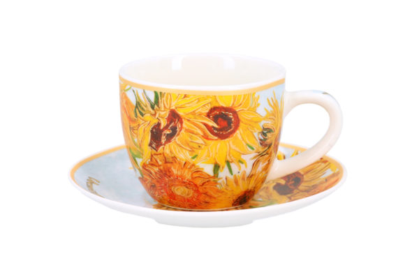 Чашка с блюдцем Подсолнухи (В. Ван Гог)