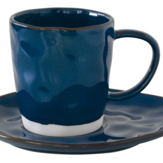 Чашка с блюдцем Interiors синяя