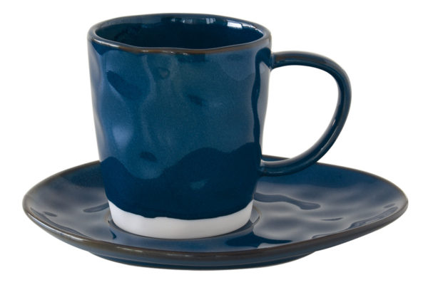 Чашка с блюдцем Interiors синяя