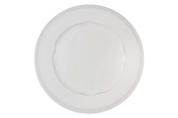 Тарелка обеденная Augusta белая