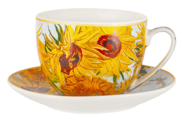 Чашка с блюдцем Подсолнухи (В. Ван Гог)